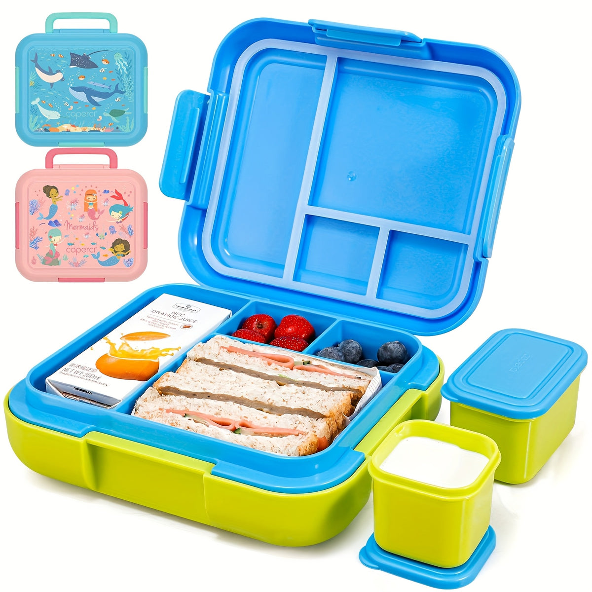 Bento lunchbox dla dzieci z motywem oceanu – widok produktu 2 | Kidartsy