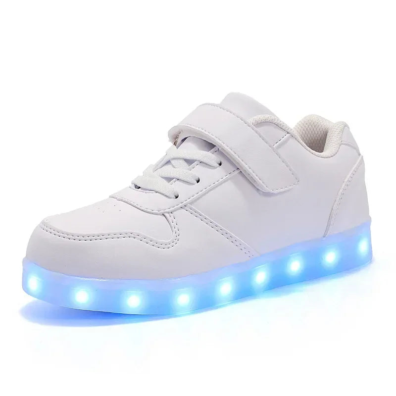 Buty świecące dla dzieci, buty białe