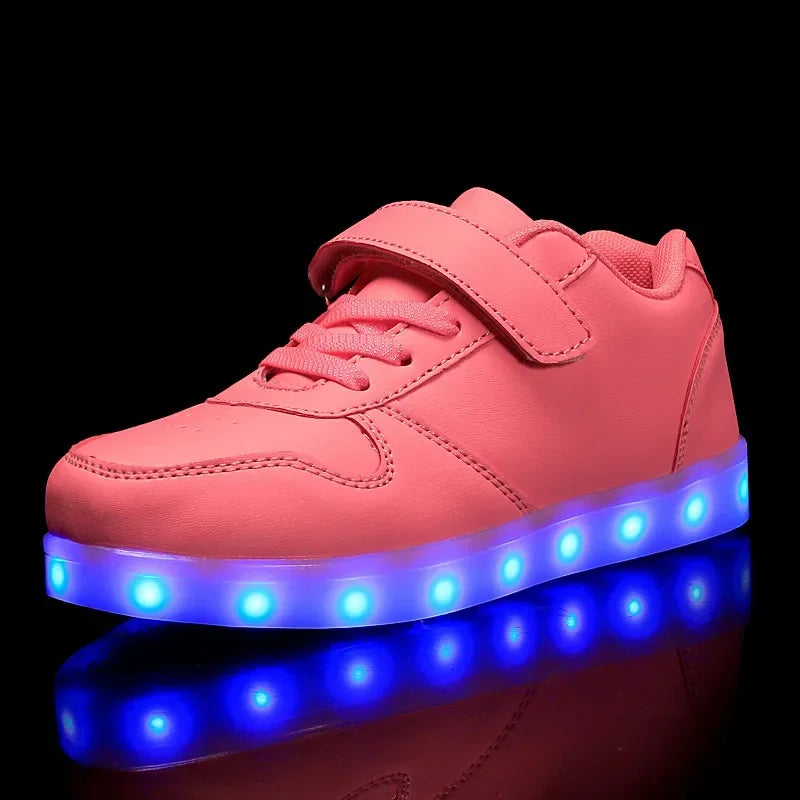 Buty świecące dla dzieci, kolor różowy