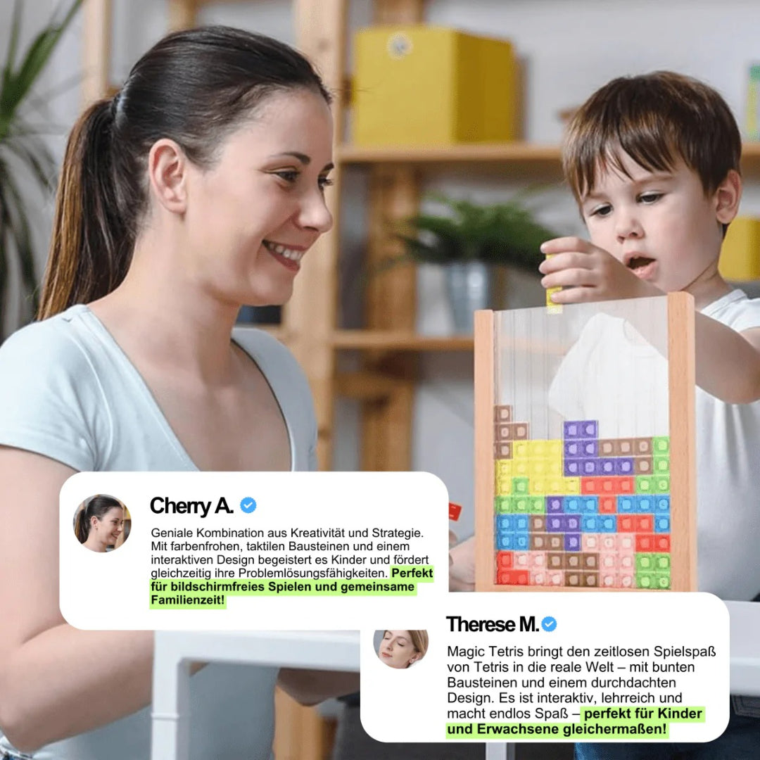 Drewniana Gra Planszowa W Stylu Tetris – Ekologiczny Zestaw Logiczny – widok produktu 6 | Kidartsy