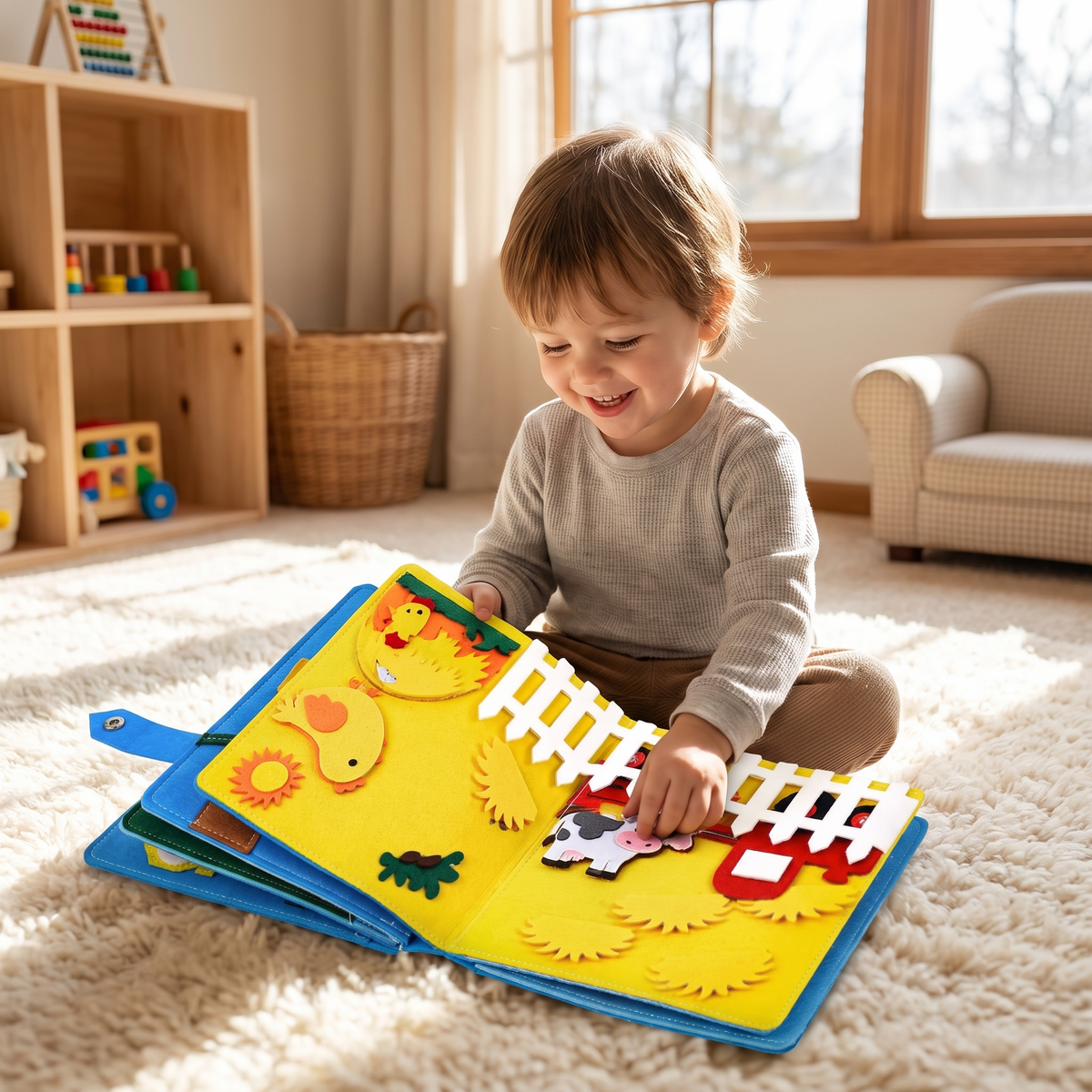 Filcowa książeczka sensoryczna – motyw farmy – widok produktu 2 | Kidartsy