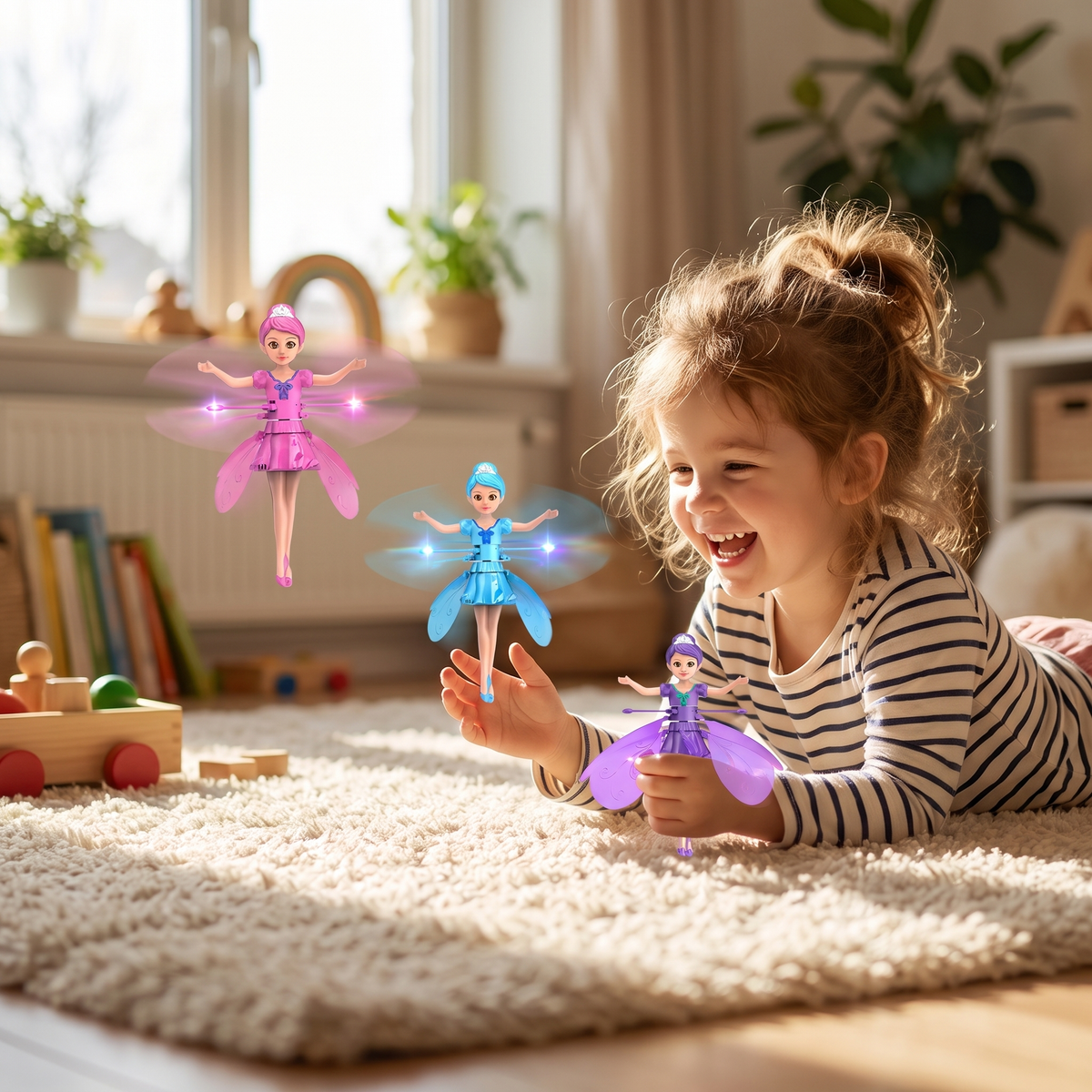 Latająca wróżka LED – magiczna zabawka sterowana ruchem ręki – widok produktu 2 | Kidartsy