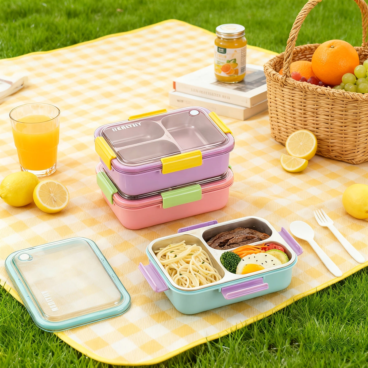 Lunchbox ze stali nierdzewnej dla starszych dzieci – widok produktu 7 | Kidartsy
