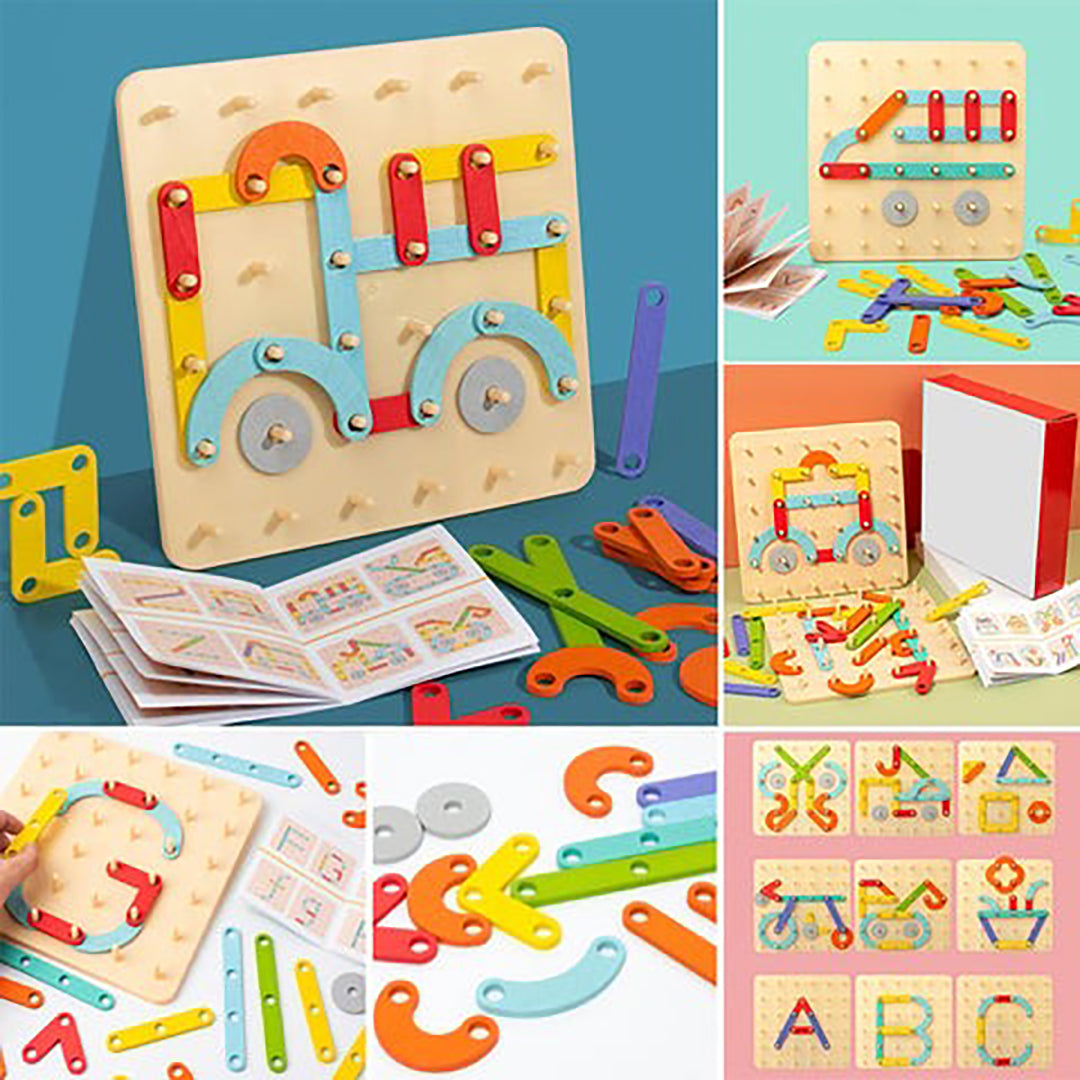 Montessori Tablica Puzzle – Kreatywne Myślenie i Zabawa dla Dzieci – widok produktu 2 | Kidartsy