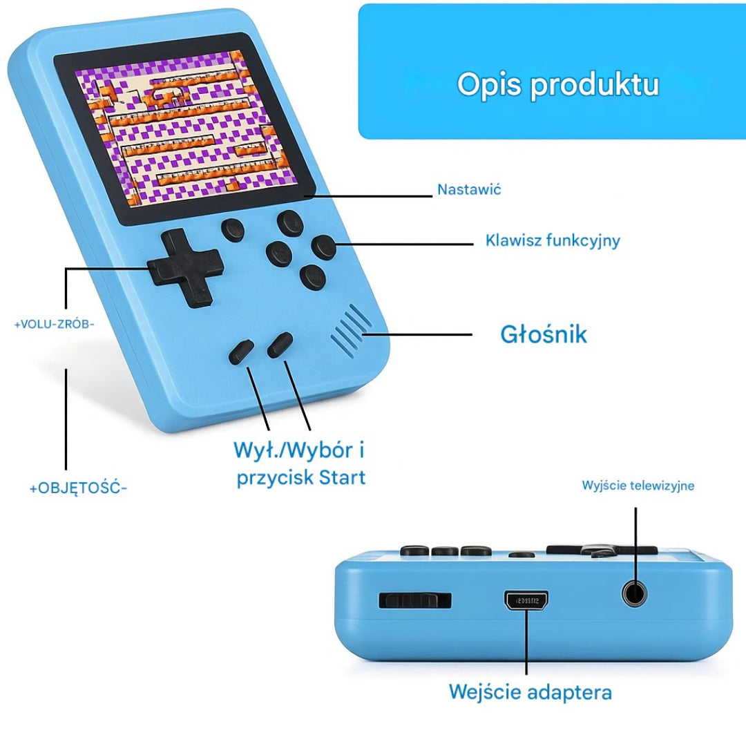 Przenośna retro konsola do gier – widok produktu 5 | Kidartsy
