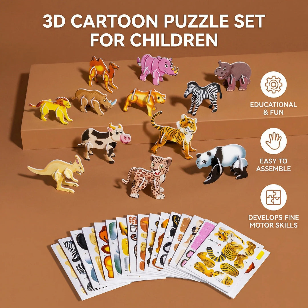 Puzzle 3D cartoon – widok produktu 5 | Kidartsy