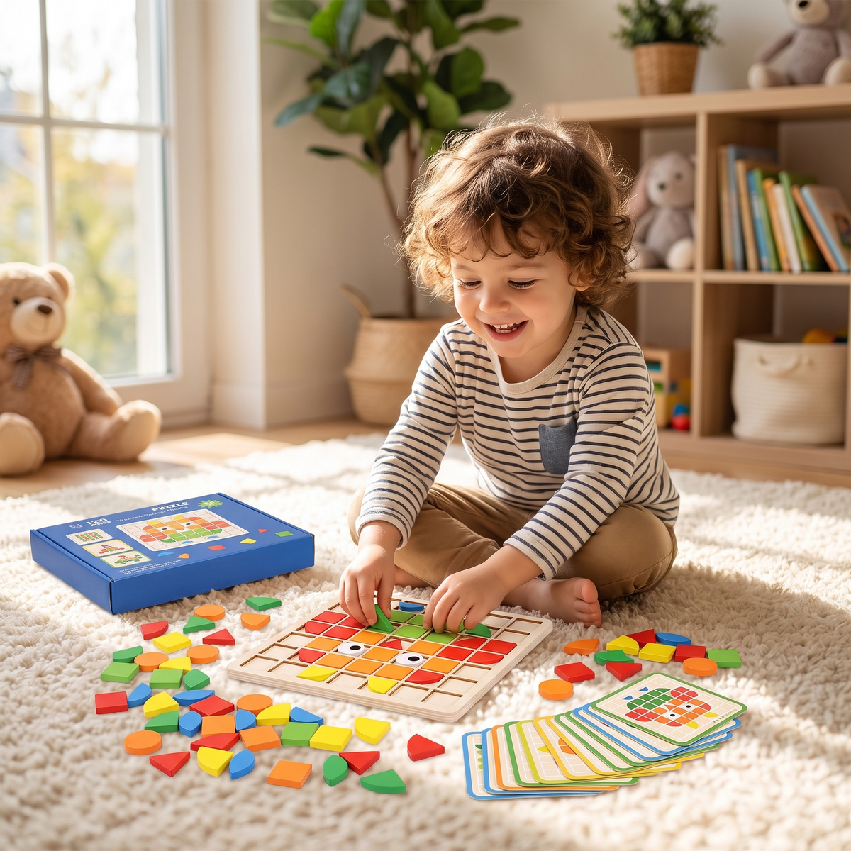 Puzzle-ogród – sensoryczna układanka edukacyjna dla dzieci – widok produktu 2 | Kidartsy