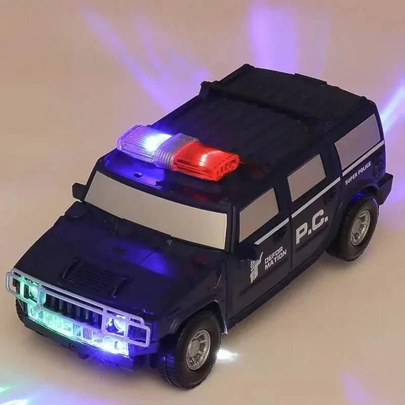 Radiowóz zmieniający się w robota, radiowóz ze światłami