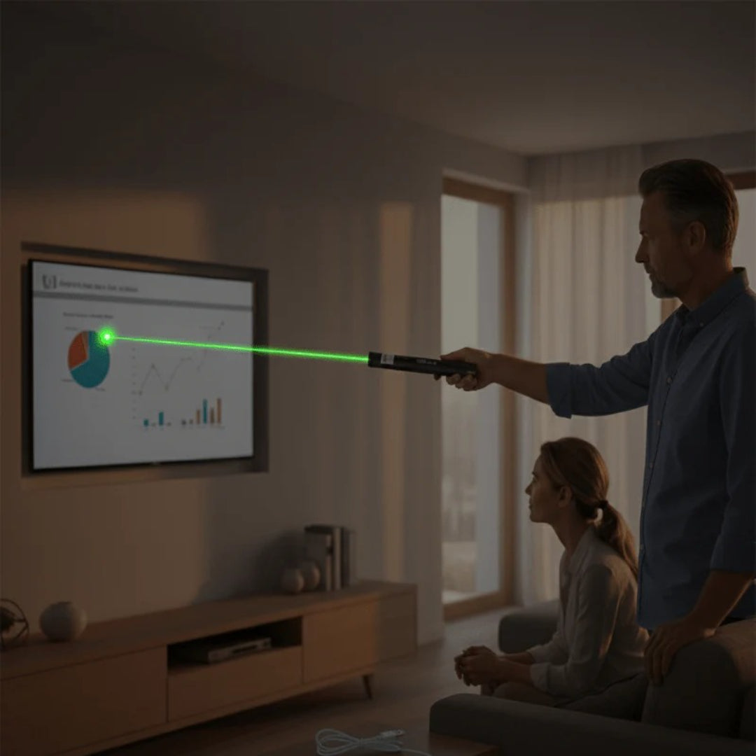 Regulowany Wskaźnik Laserowy Z Ogniskowaniem – Mocna Wiązka Światła – widok produktu 1 | Kidartsy