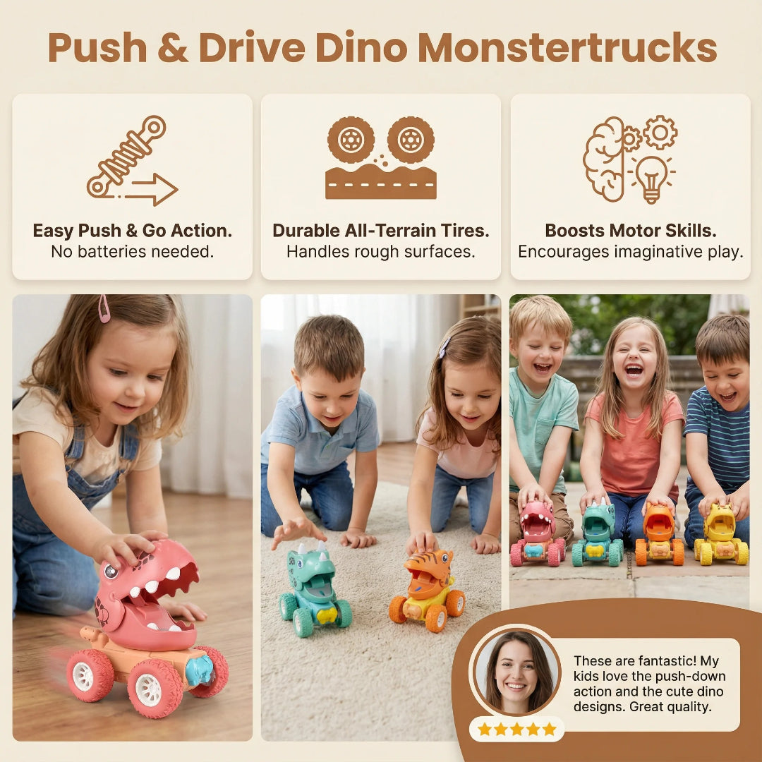 Samochód dinozaur monster truck – widok produktu 3 | Kidartsy