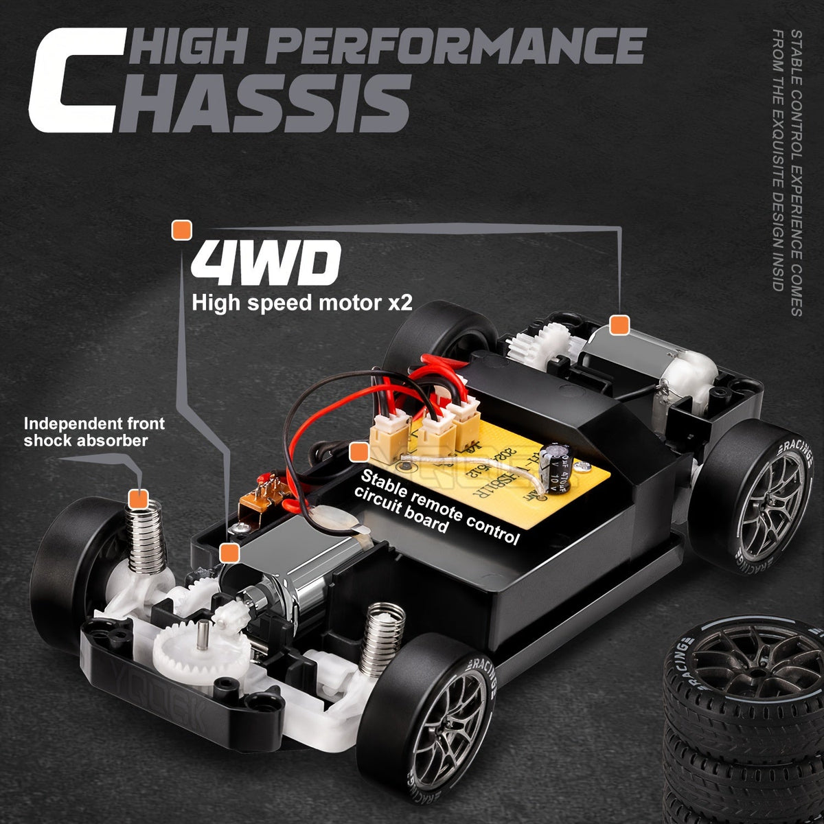 Samochód zdalnie sterowany do driftu 1:24
