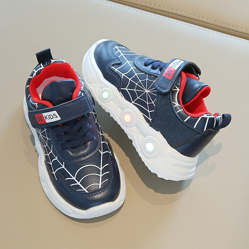 Sneakersy świecące we wzór pajęczyny
