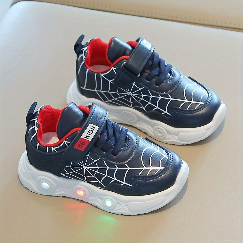 Sneakersy świecące we wzór pajęczyny
