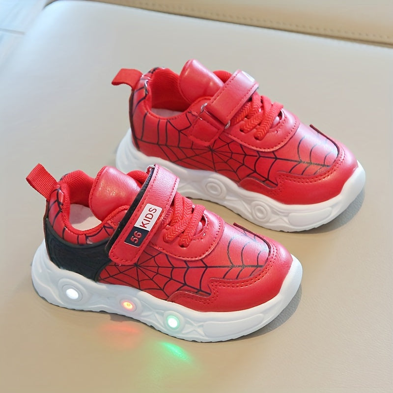 Sneakersy świecące we wzór pajęczyny