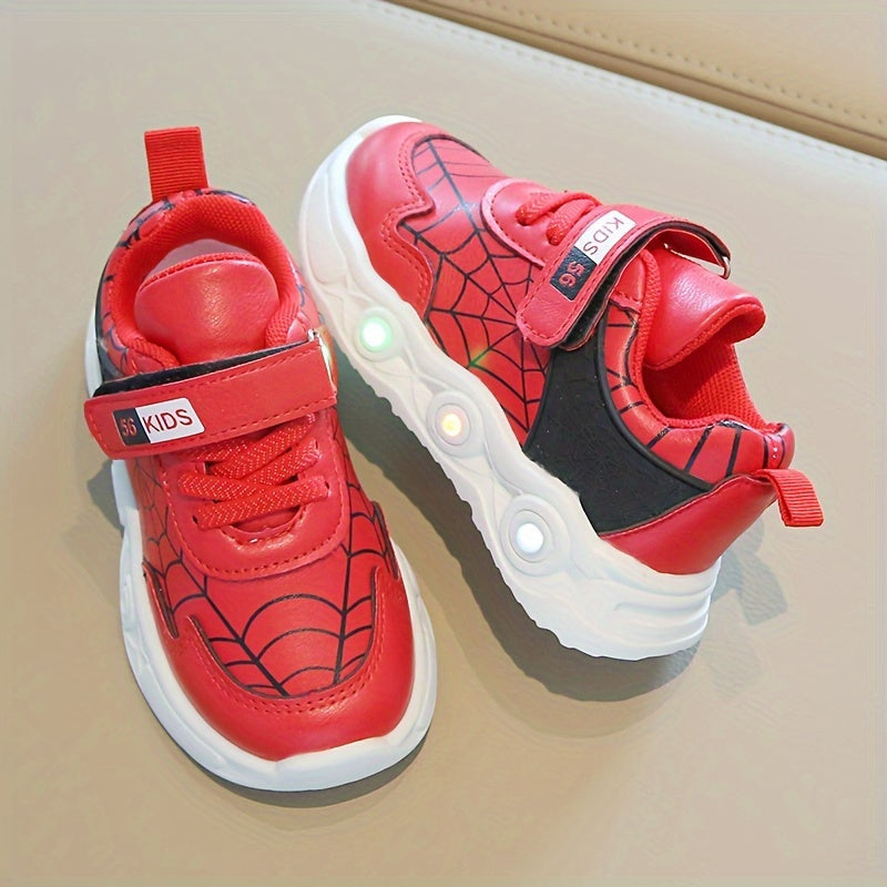Sneakersy świecące we wzór pajęczyny