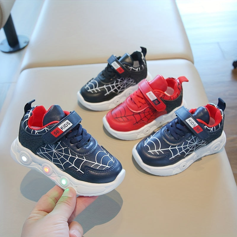 Sneakersy świecące we wzór pajęczyny