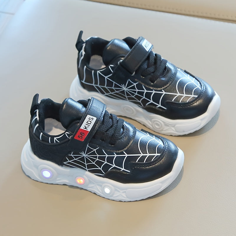 Sneakersy świecące we wzór pajęczyny