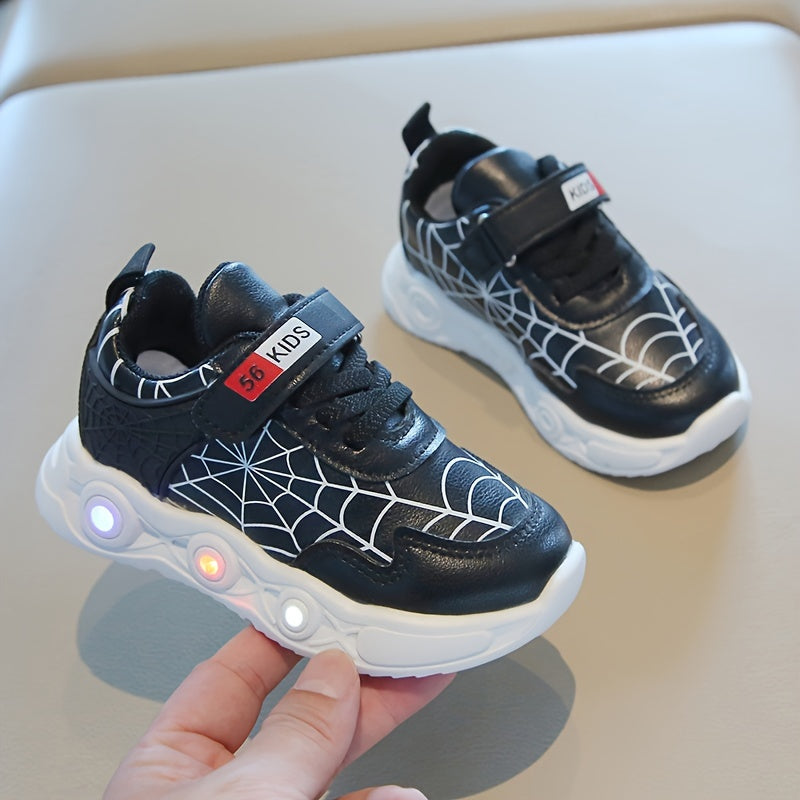 Sneakersy świecące we wzór pajęczyny