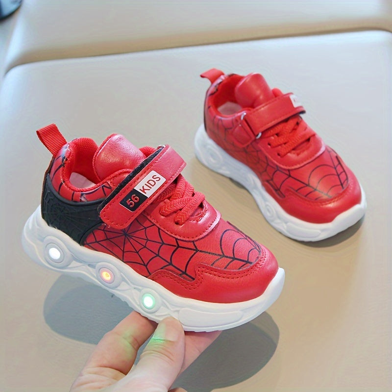 Sneakersy świecące we wzór pajęczyny