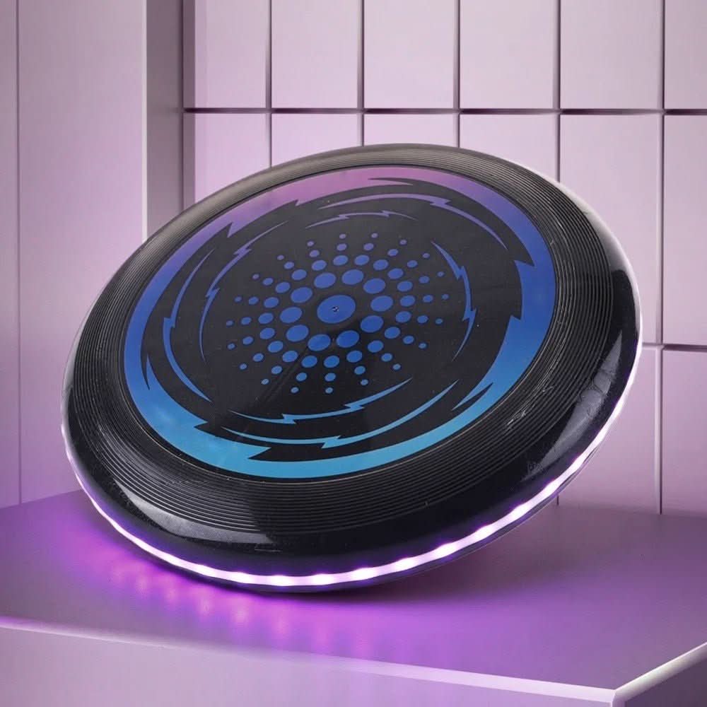 Świecące frisbee LED, świecenie fioletowe