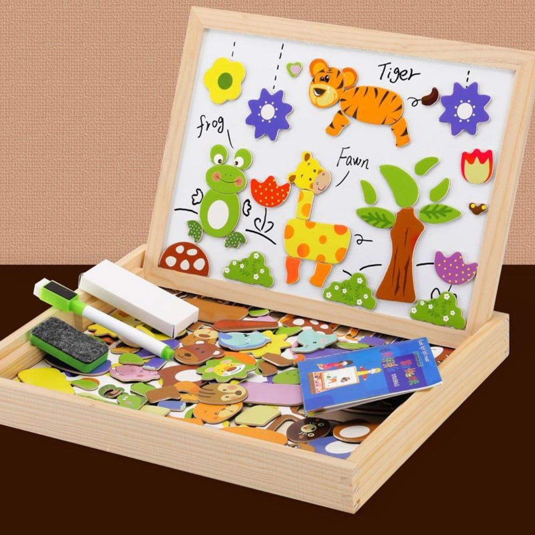Tablica Montessori 2 W 1 Do Rysowania – Magnetyczna Tablica I Kredowa – widok produktu 3 | Kidartsy