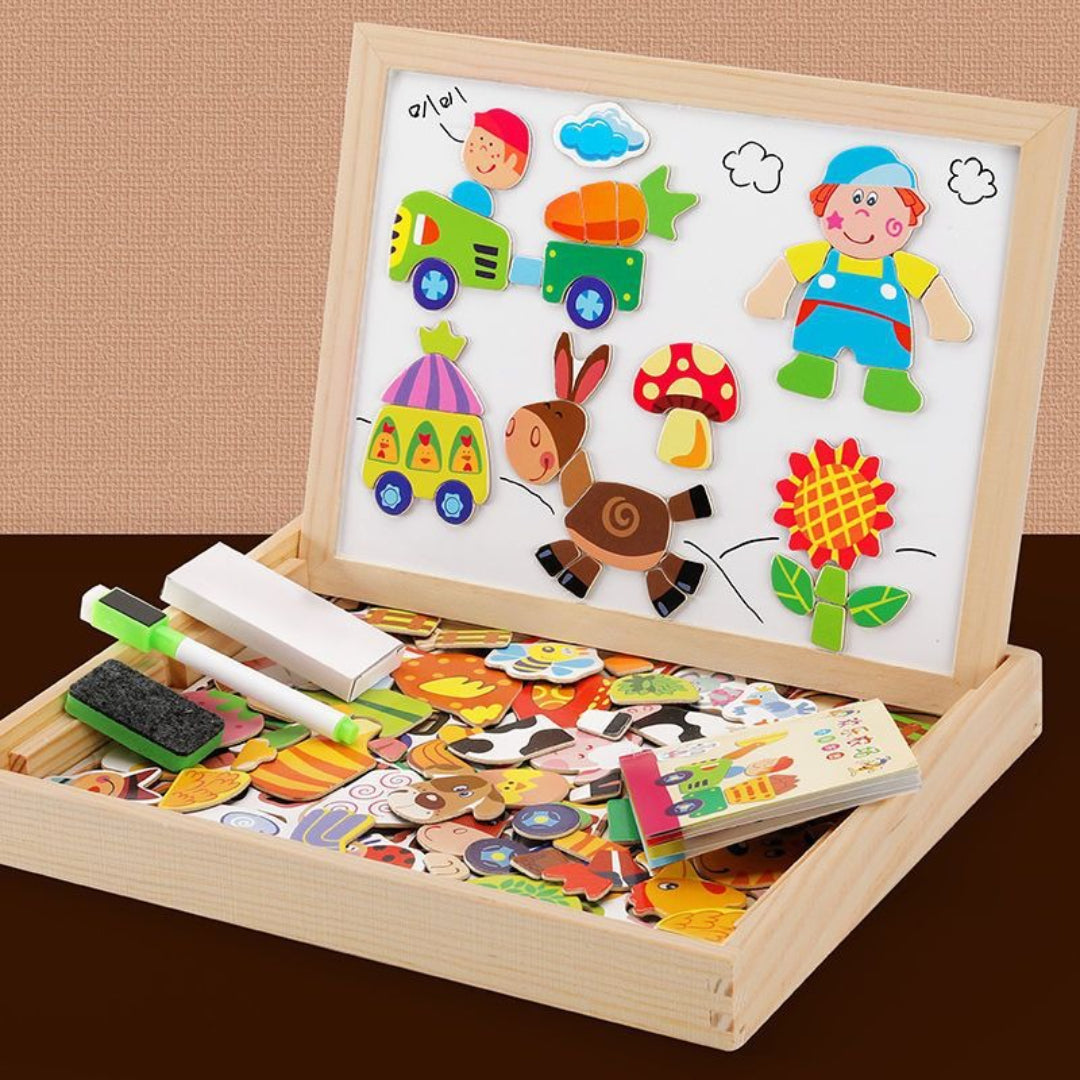 Tablica Montessori 2 W 1 Do Rysowania – Magnetyczna Tablica I Kredowa – widok produktu 8 | Kidartsy