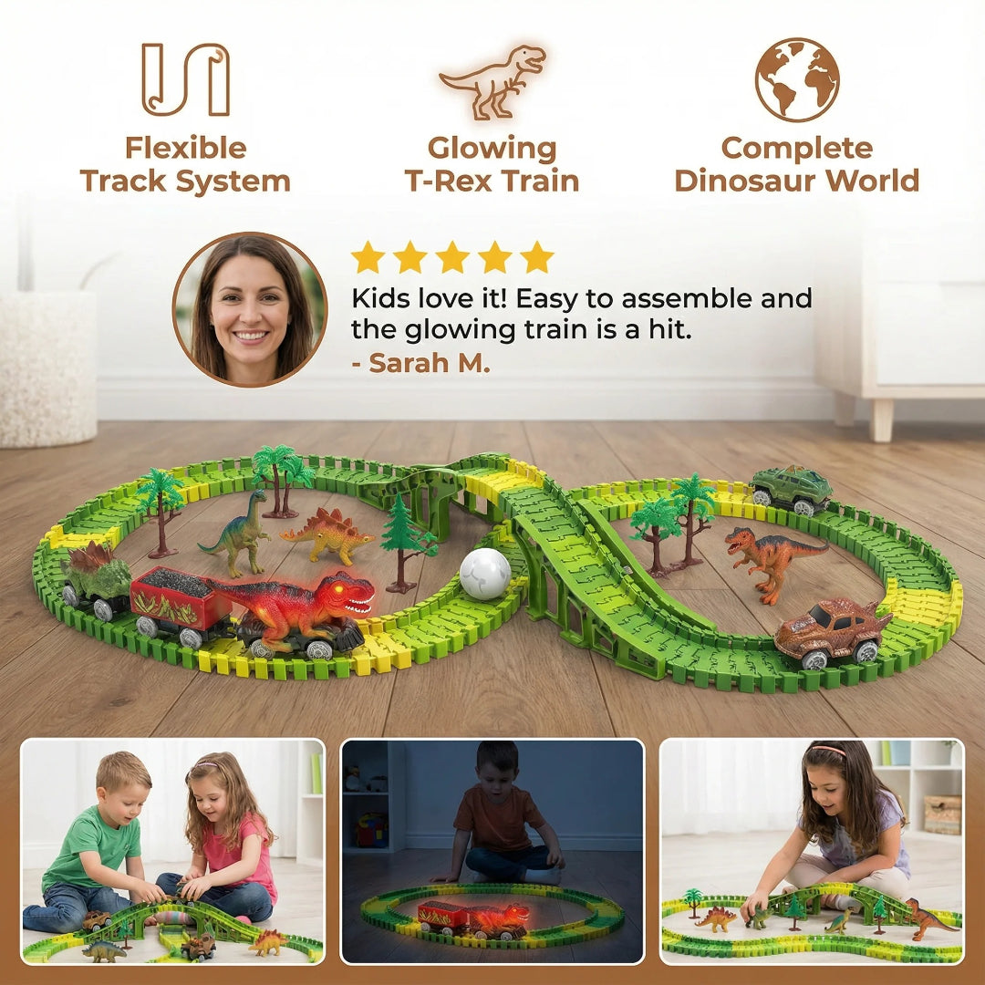 Tor wyścigowy dinozaurów – widok produktu 3 | Kidartsy