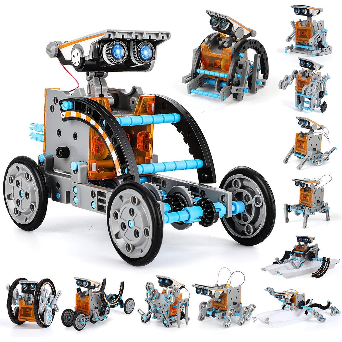Zestaw konstrukcyjny robot solarny 12w1, modele z zestawu