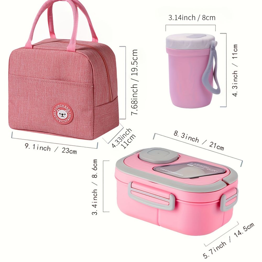 Zestaw lunchbox + kubek + torba termiczna dla dzieci – widok produktu 5 | Kidartsy