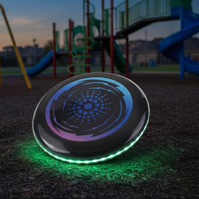 Świecące frisbee LED, frisbee świeci na zielono