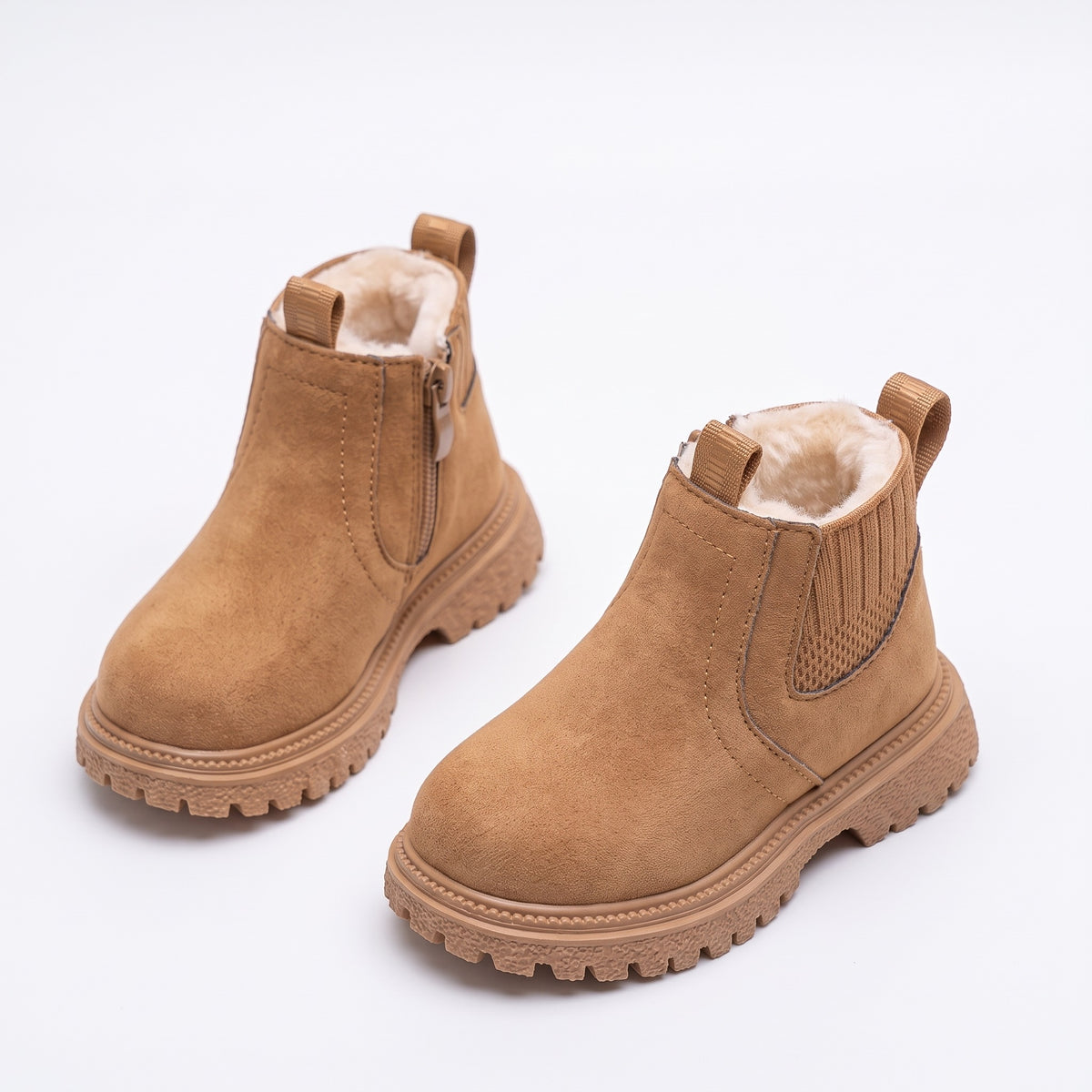 Sztyblety dziecięce ocieplane, brązowy