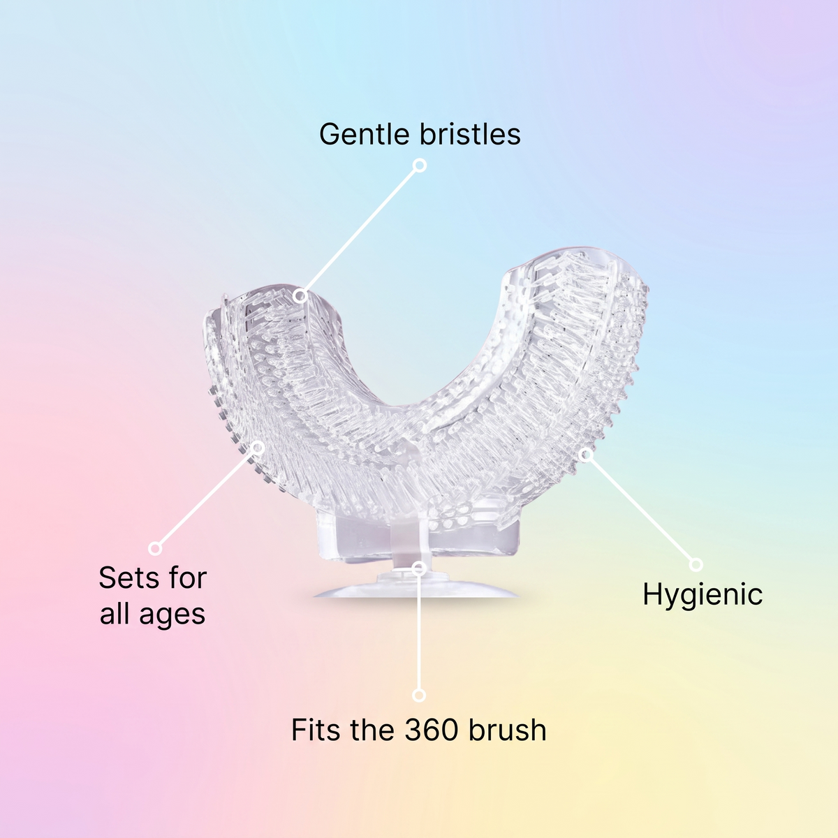Wymienne końcówki do szczoteczki 360° – zestaw – widok produktu 3 | Kidartsy